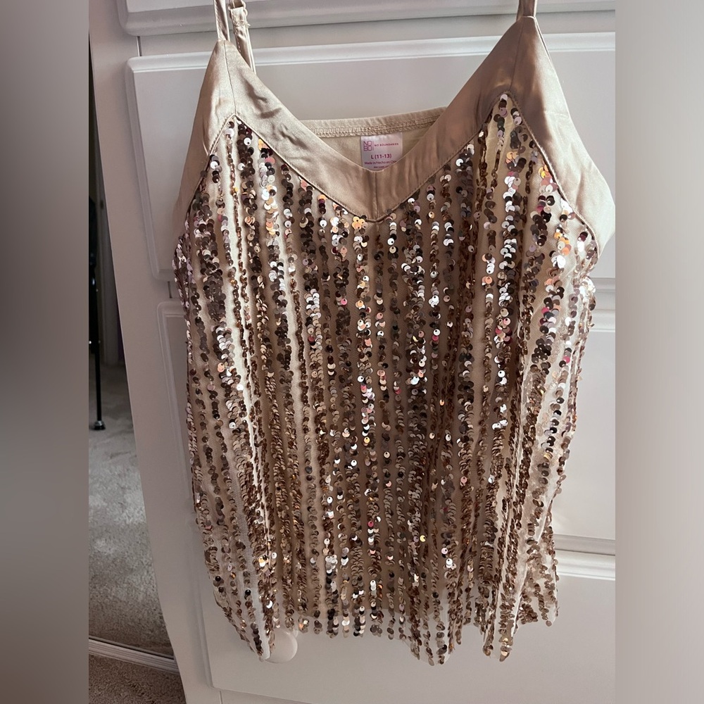 Women’s sparkly mesh tank top